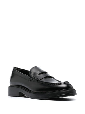 TOD'S Elegant Black Leather Loafers