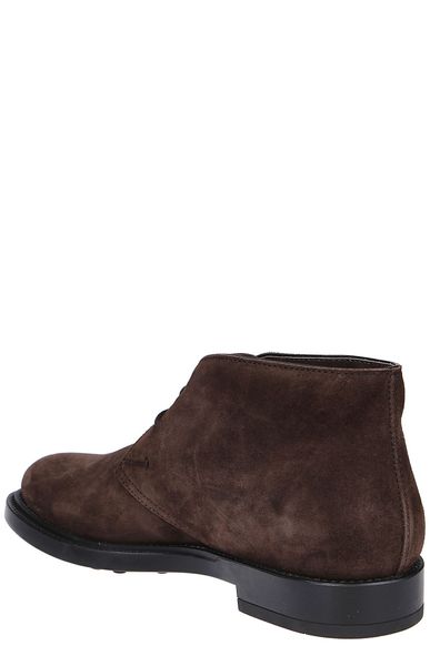 TOD'S Mini Leather Raffia Ankle Boots