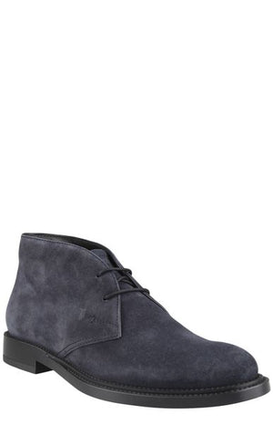 TOD'S Mini Leather Raffia Ankle Boots