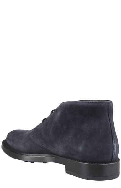 TOD'S Mini Leather Raffia Ankle Boots