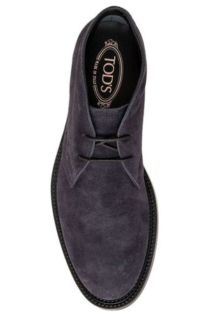 TOD'S Mini Leather Raffia Ankle Boots