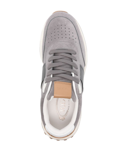 TOD'S Men's Color-Block Suede Leather Sneakers