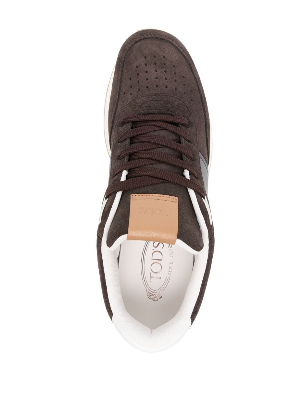 TOD'S Elegant Cedar Brown Lace-Up Sneakers