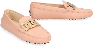 TOD'S Elegant Pink Leather Loafers