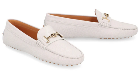 TOD'S Leather and Fabric Moccasins for Women