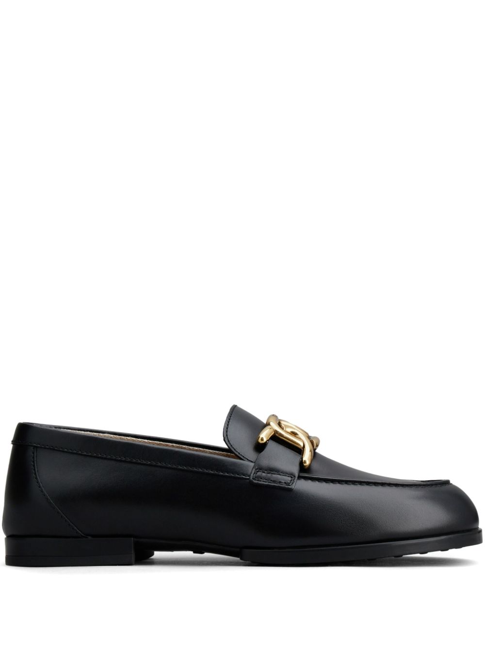 TOD'S Women's Mini Leather Loafers with Chain-Link Detailing