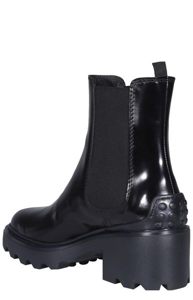 TOD'S Sleek Chelsea Leather Heel Boots