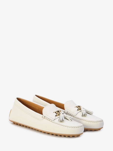 TOD'S White Leather Loafers for Women - SS24 Collection