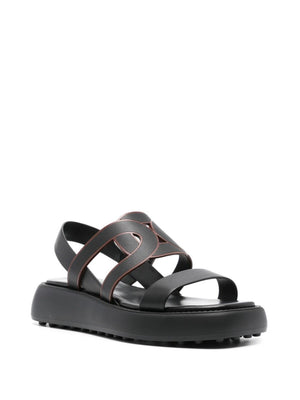 TOD'S Classic Black Chain Sandals for Women - SS24