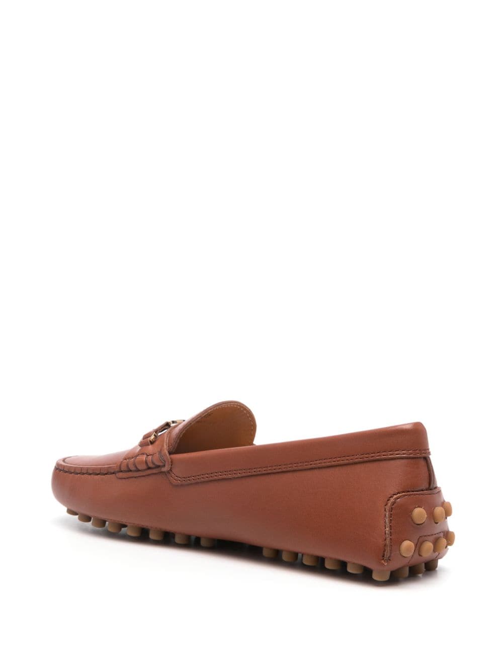 TOD'S Elegant Camel Brown Leather Loafers