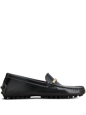 TOD'S Elegant Black Patent Leather Loafers