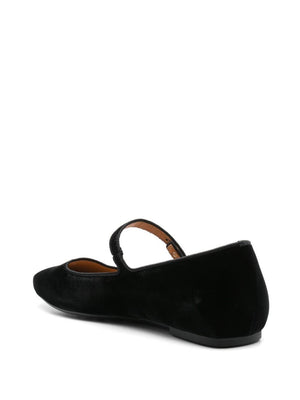 TOD'S Elegant Black Ballerina Strap Shoes