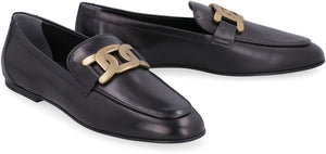 TOD'S Classic Black Leather Loafers for Women