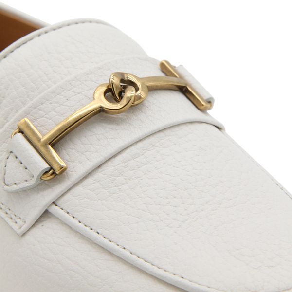 TOD'S Women's Leather Loafers with Metal T Ring Detail