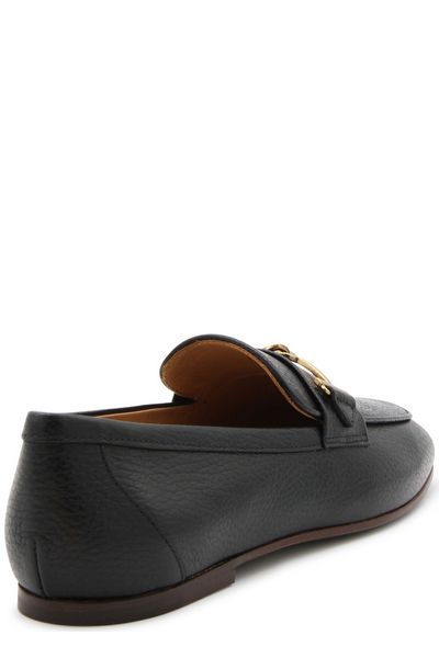 TOD'S Women's Leather Loafers with Metal T Ring Detail