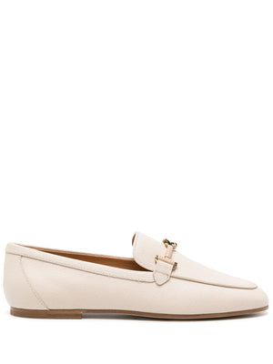 TOD'S Knot Plaque Leather Loafers for Women