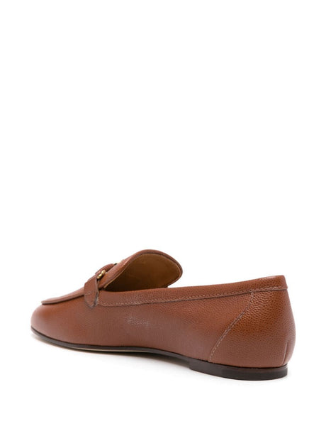 TOD'S Knot Plaque Leather Loafers for Women - SS24