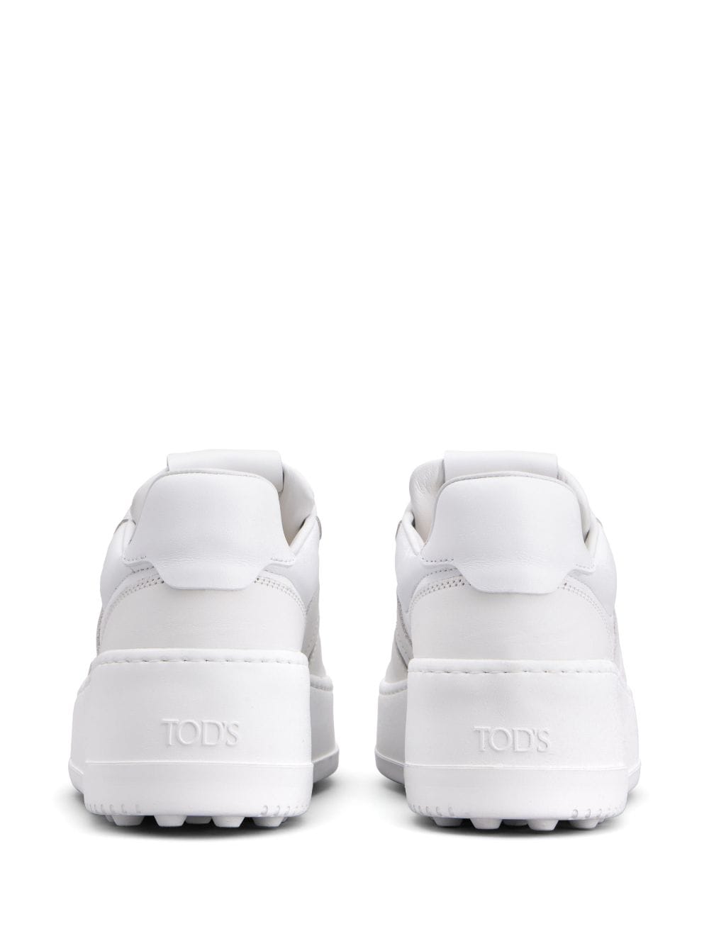 TOD'S Chic White Leather Platform Sneakers