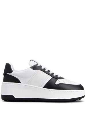 TOD'S Chic Two-Tone Leather Platform Sneakers