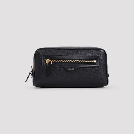 TOM FORD Elegant Grained Leather Toiletry Bag - 22x12x8 cm