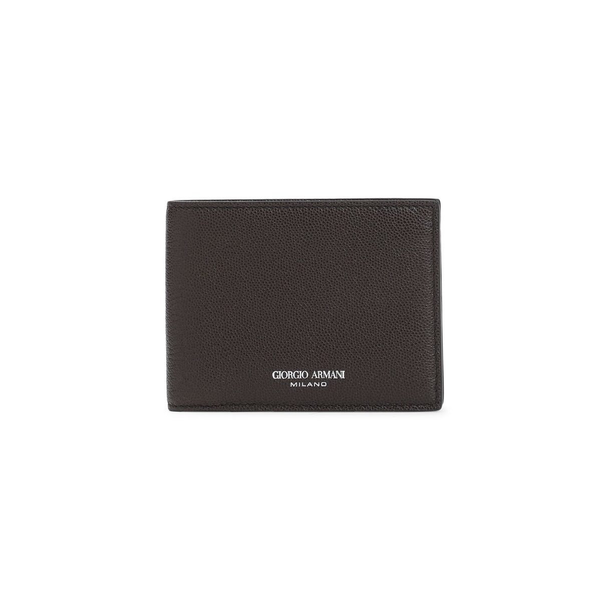 GIORGIO ARMANI Luxury Calf Leather Bi-Fold Wallet - 4.5" x 3.75"