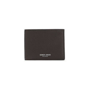 GIORGIO ARMANI Luxury Calf Leather Bi-Fold Wallet - 4.5" x 3.75"