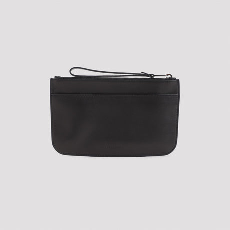 GIORGIO ARMANI Luxury Leather Mini Pouch, 25x15 cm