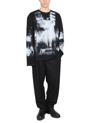 BALMAIN Dark Tie Dye Crewneck Sweatshirt for Men