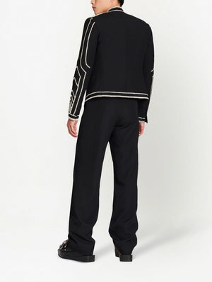 BALMAIN Crystal Embroidered Motor Jacket for Men - FW22 Collection