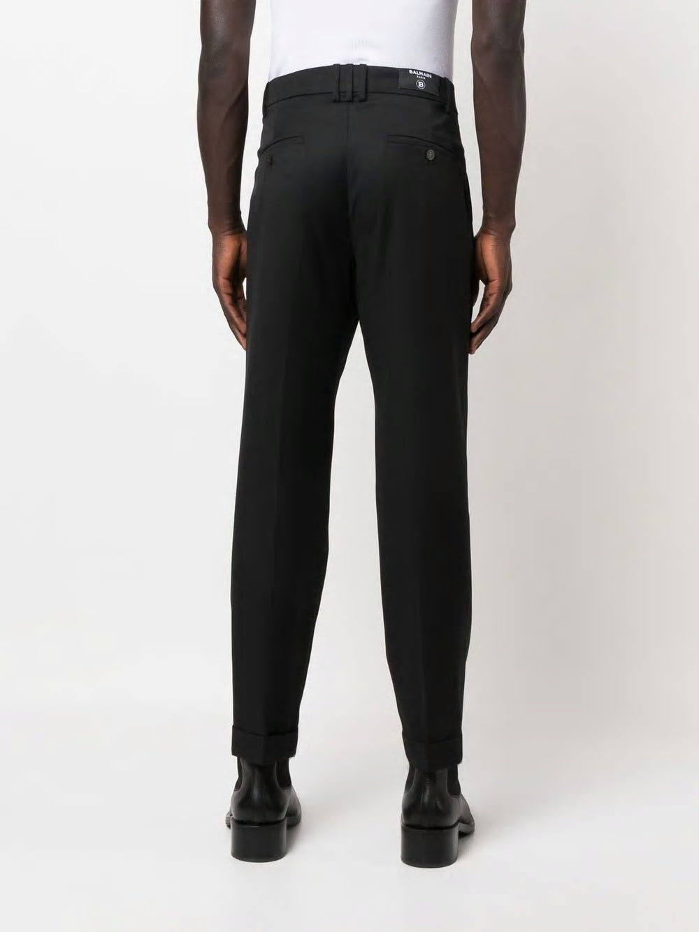 BALMAIN 22FW Men's Straight Pants in Black