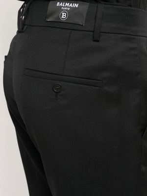 BALMAIN 22FW Men's Straight Pants in Black