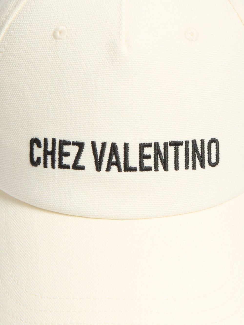 VALENTINO GARAVANI Bowl Crown Cotton Cap with Adjustable Strap