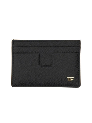 TOM FORD Mini Black Leather Card Holder