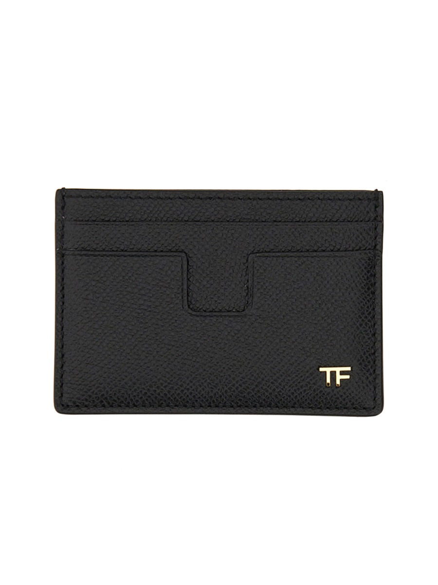 TOM FORD Mini Black Leather Card Holder