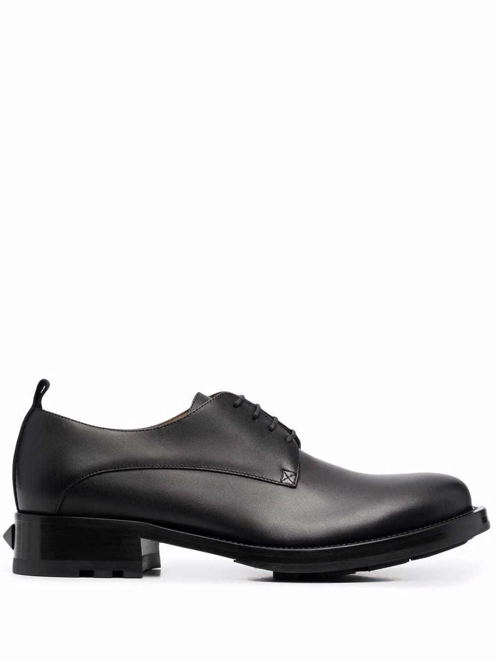 VALENTINO GARAVANI Men's Black Derby Dress Shoes for the Fashionable Gentleman