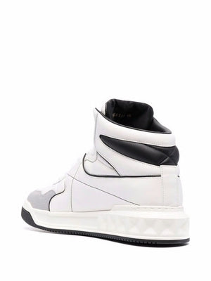 Giày Sneaker Nam Cổ Cao Bianco/Nero/Pastel Grey cho mùa FW24