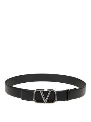 VALENTINO GARAVANI Stylish Black Belt for Men - SS23 Collection