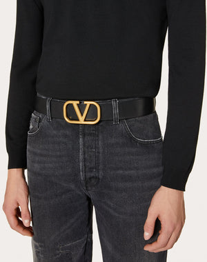 VALENTINO GARAVANI Sleek & Stylish 40mm Belt for Men | Black Color | SS23 Collection