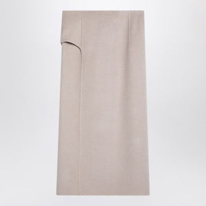 MAX MARA Midi Wool and Cashmere Skirt with Asymmetrical Slit