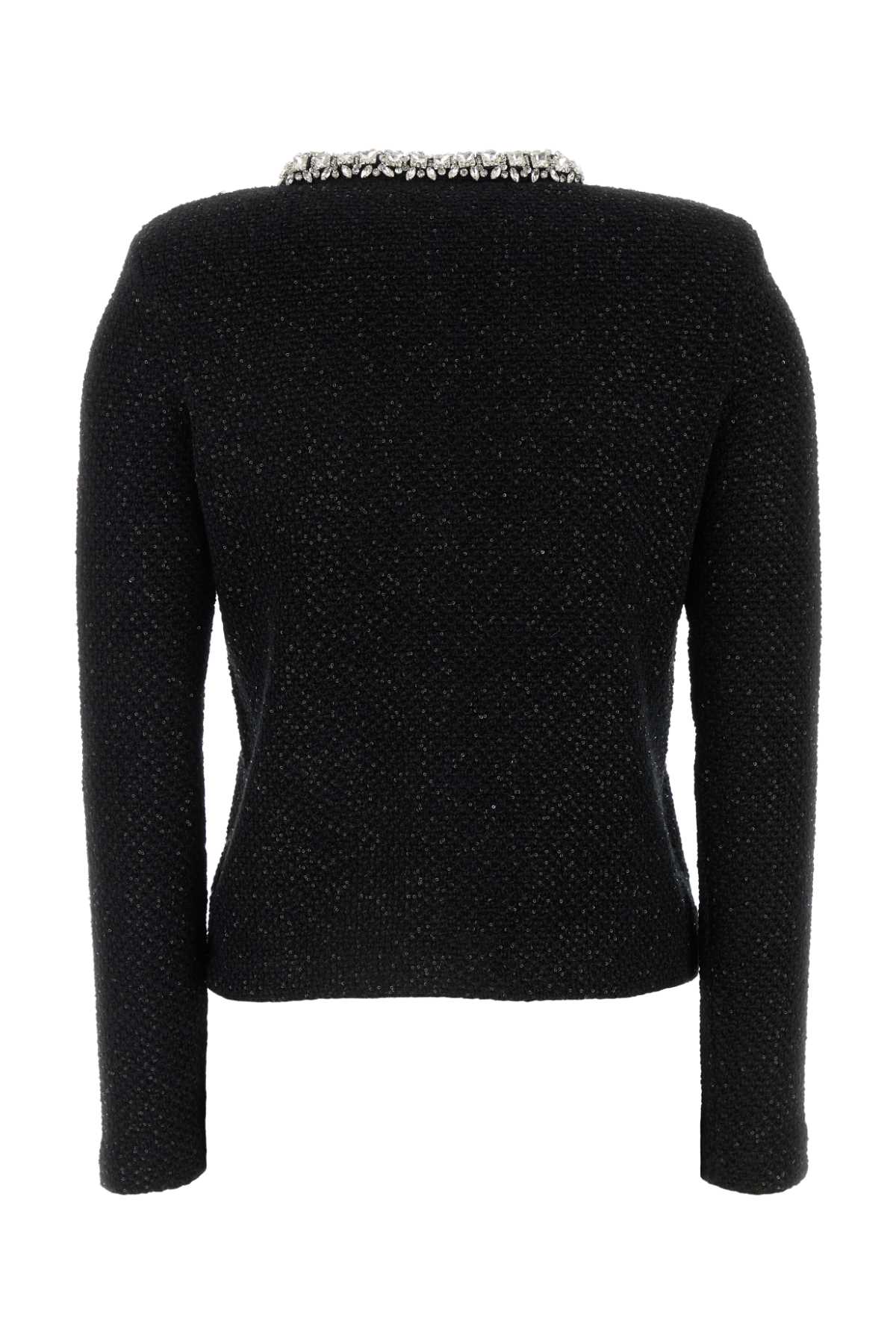 SELF PORTRAIT Chic Black Cotton Blend Cardigan