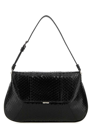 AMINA MUADDI Mini Black Leather Handbag