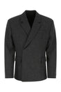 PRADA Elegant Dark Grey Wool Blazer for Men