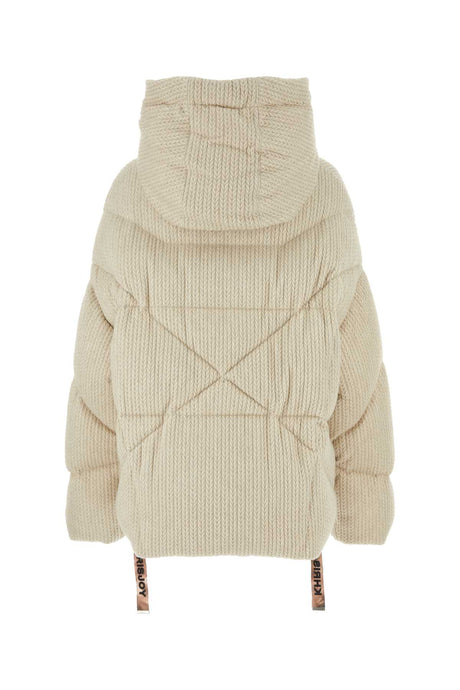 KHRISJOY Ivory Nylon Blend Mini Puff Down Jacket