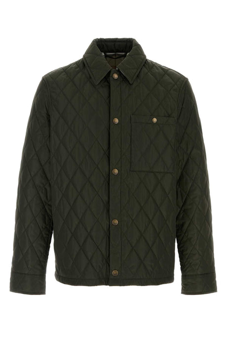 BURBERRY Men's Olive Green Nylon Jacket