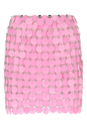 PACO RABANNE Glamorous Pink Maxi Sequin Mini Skirt