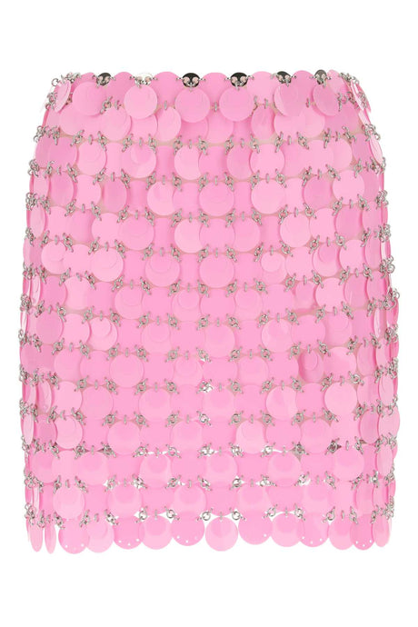 PACO RABANNE Glamorous Pink Maxi Sequin Mini Skirt