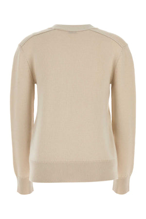 BURBERRY Elegant Sand Wool Cardigan - Women's Knitwear