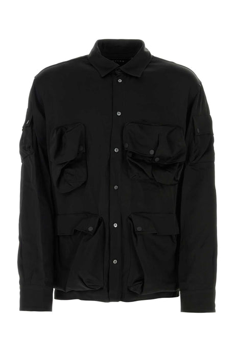 BOTTER Elegant Black Satin Shirt for Men