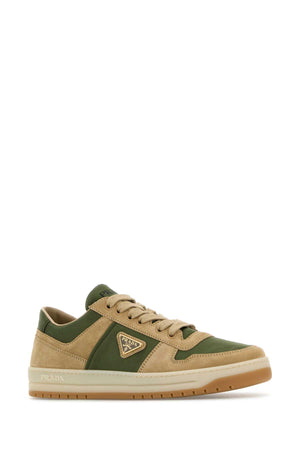 PRADA Two-tone Suede and Fabric Downtown Sneakers