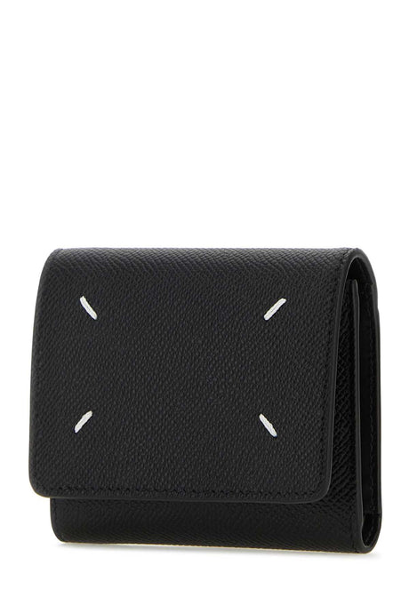 MAISON MARGIELA Mini Black Leather Wallet for Women